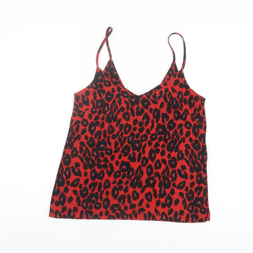 New Look Red Animal Print Camisole, Size 6