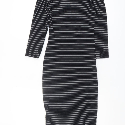 Zara Women's Black Off the Shoulder Bodycon Dress S