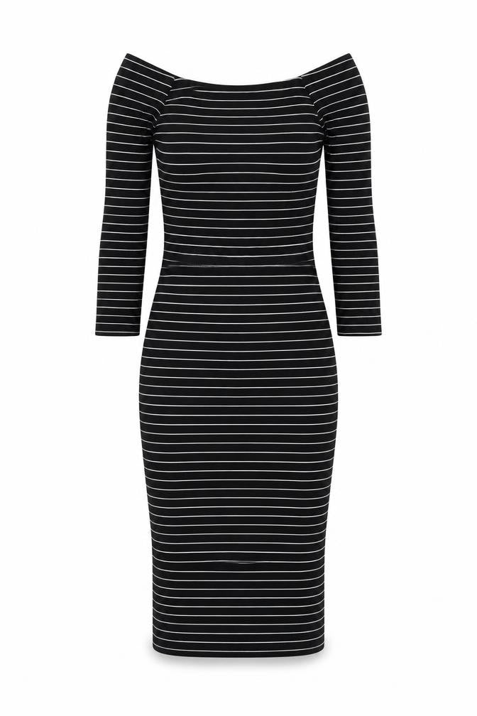 Zara Women's Black Off the Shoulder Bodycon Dress S