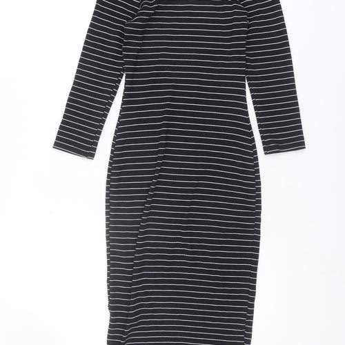 Zara Women's Black Off the Shoulder Bodycon Dress S