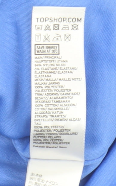 Topshop Women's Blue Lace Bodycon Dress UK 8