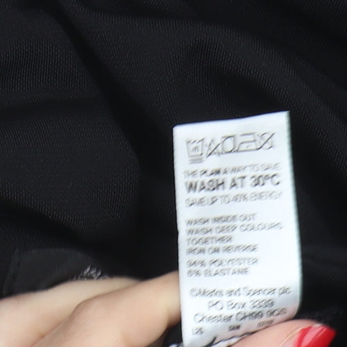 Marks and Spencer Women's Black Asymmetric Midi Skirt