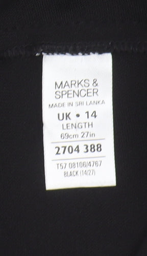 Marks and Spencer Women's Black Asymmetric Midi Skirt