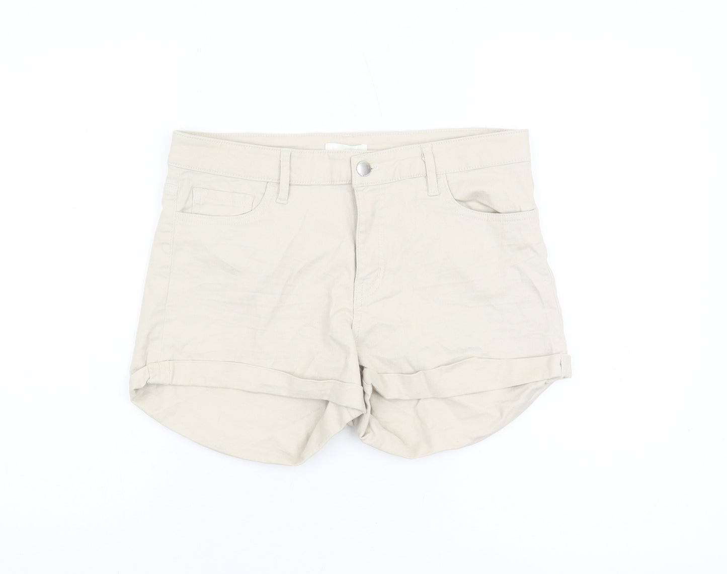 H&M Women's Beige Chino Shorts Size 12 Casual