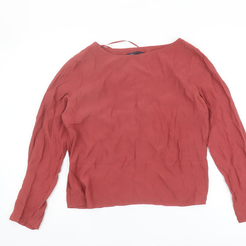 Marks and Spencer Women's Red Boat Neck Top Size 10
