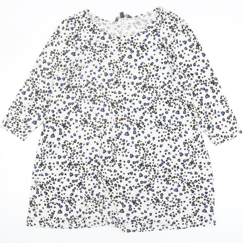 Bonmarché Women's 3/4 Sleeve Animal Print Top