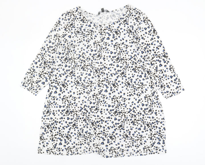 Bonmarché Women's 3/4 Sleeve Animal Print Top