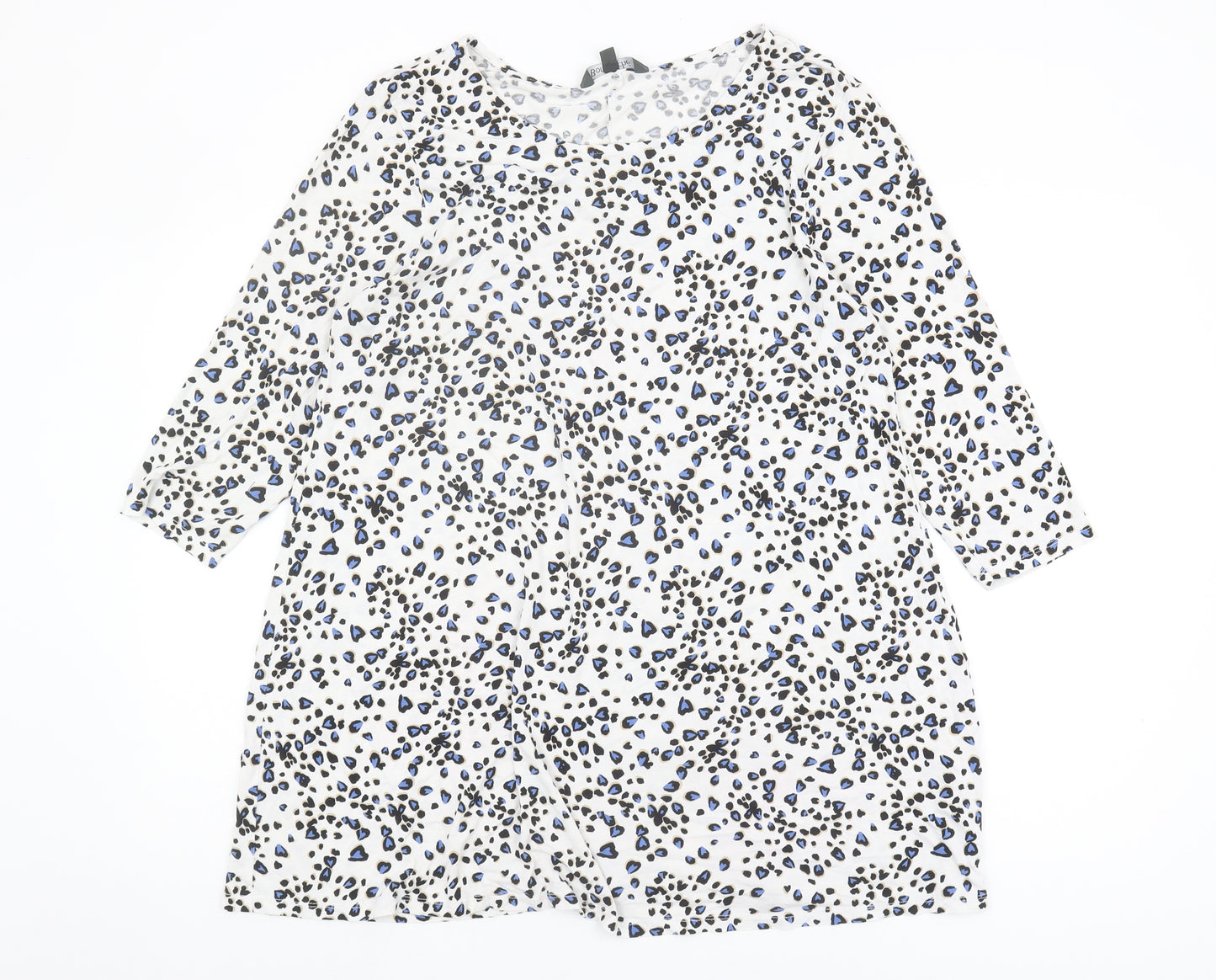 Bonmarché Women's 3/4 Sleeve Animal Print Top