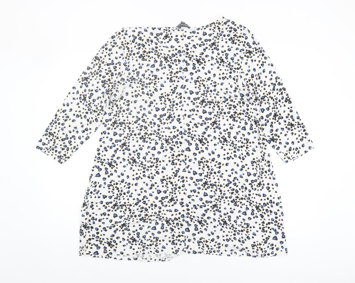 Bonmarché Women's 3/4 Sleeve Animal Print Top