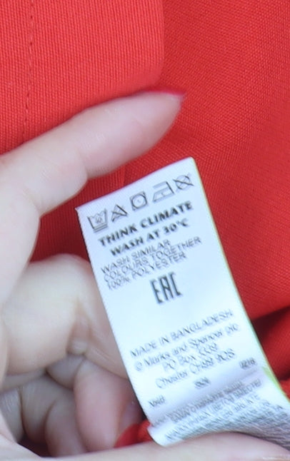 Marks and Spencer Red Women's Blouse Size 8