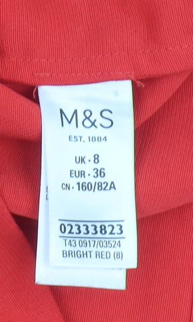 Marks and Spencer Red Women's Blouse Size 8