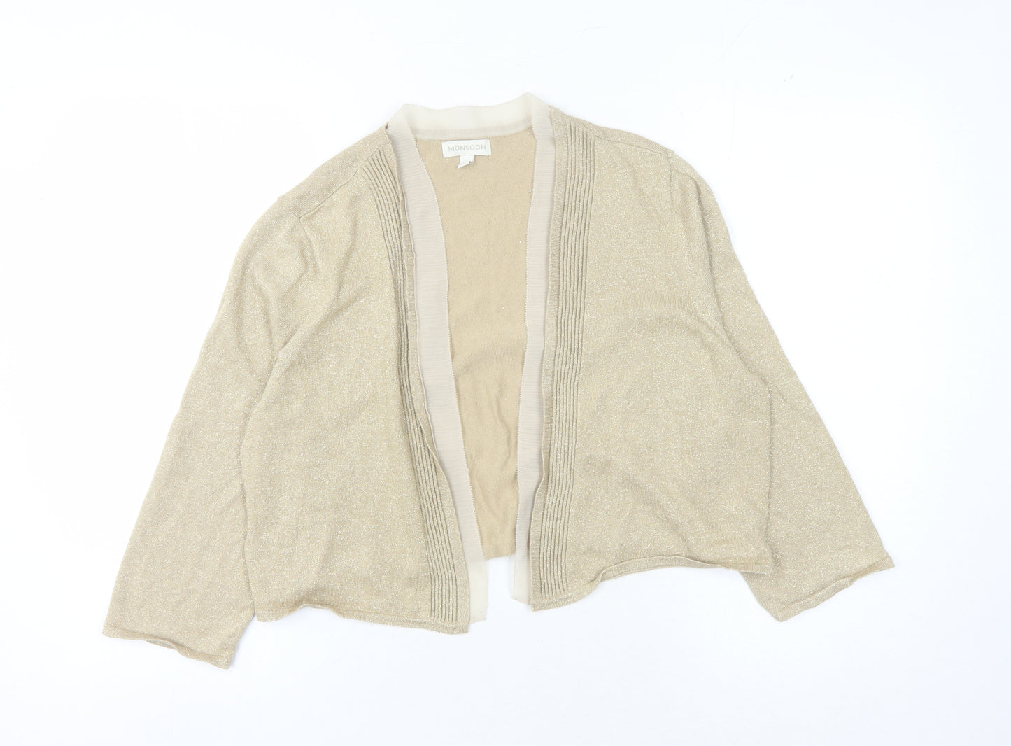 Monsoon Women's Beige Open Front Cardigan, XL, Open-Knit