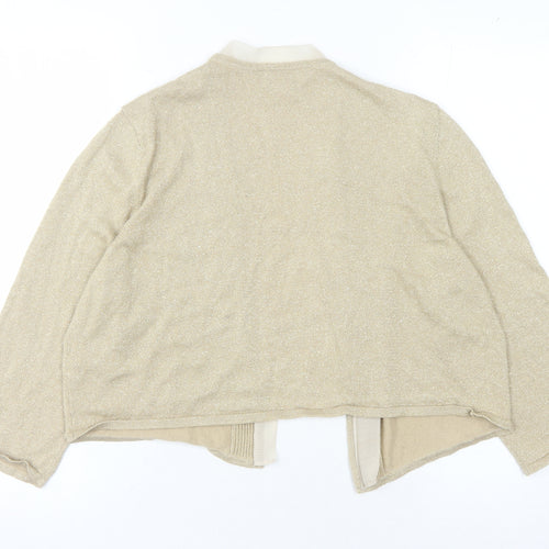 Monsoon Women's Beige Open Front Cardigan, XL, Open-Knit