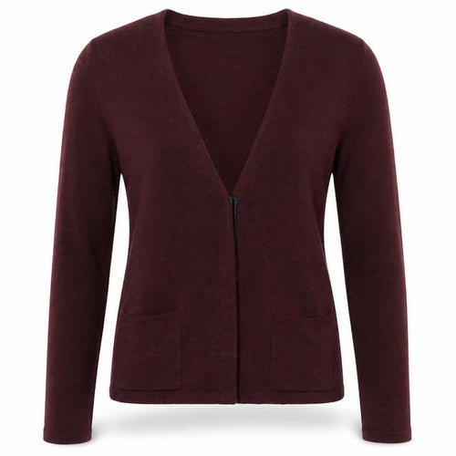 na.mu Women's Brown Cardigan, Size 2, V-Neck, Knit