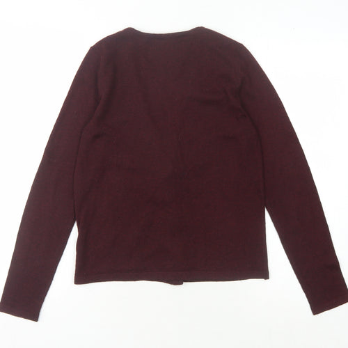 na.mu Women's Brown Cardigan, Size 2, V-Neck, Knit