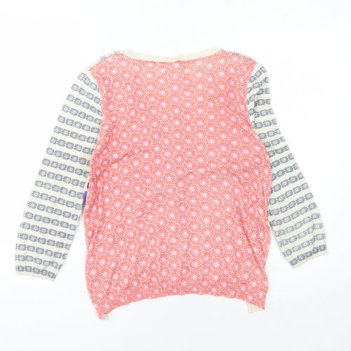 White Stuff Women's Multicoloured Animal Print Cardigan Size 10