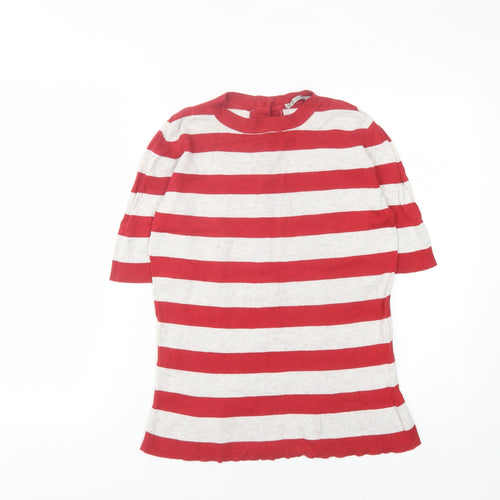 Kookai Women's Red Striped Pullover Jumper Size 8