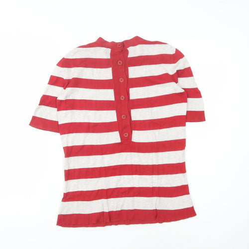 Kookai Women's Red Striped Pullover Jumper Size 8