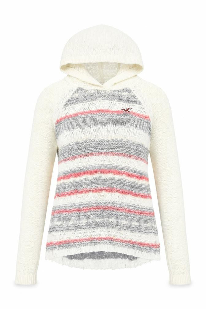 Front view of Hollister Women's Multicoloured Hooded jumper XS