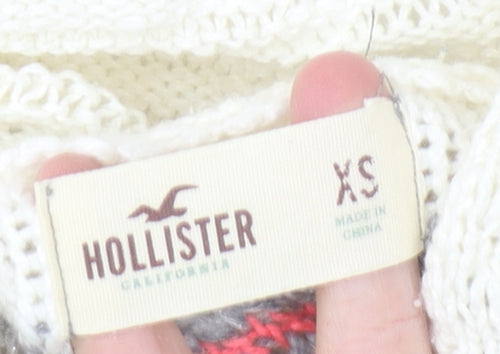 Hollister Women's Multicoloured Hooded Pullover Jumper XS