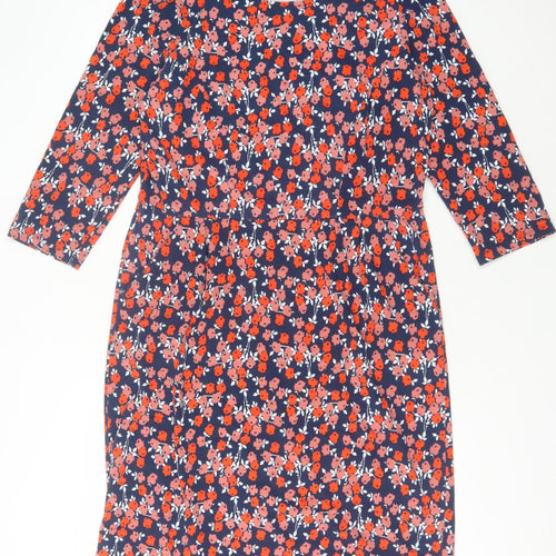 Boden Women's Floral Dress Size 16 Multicoloured