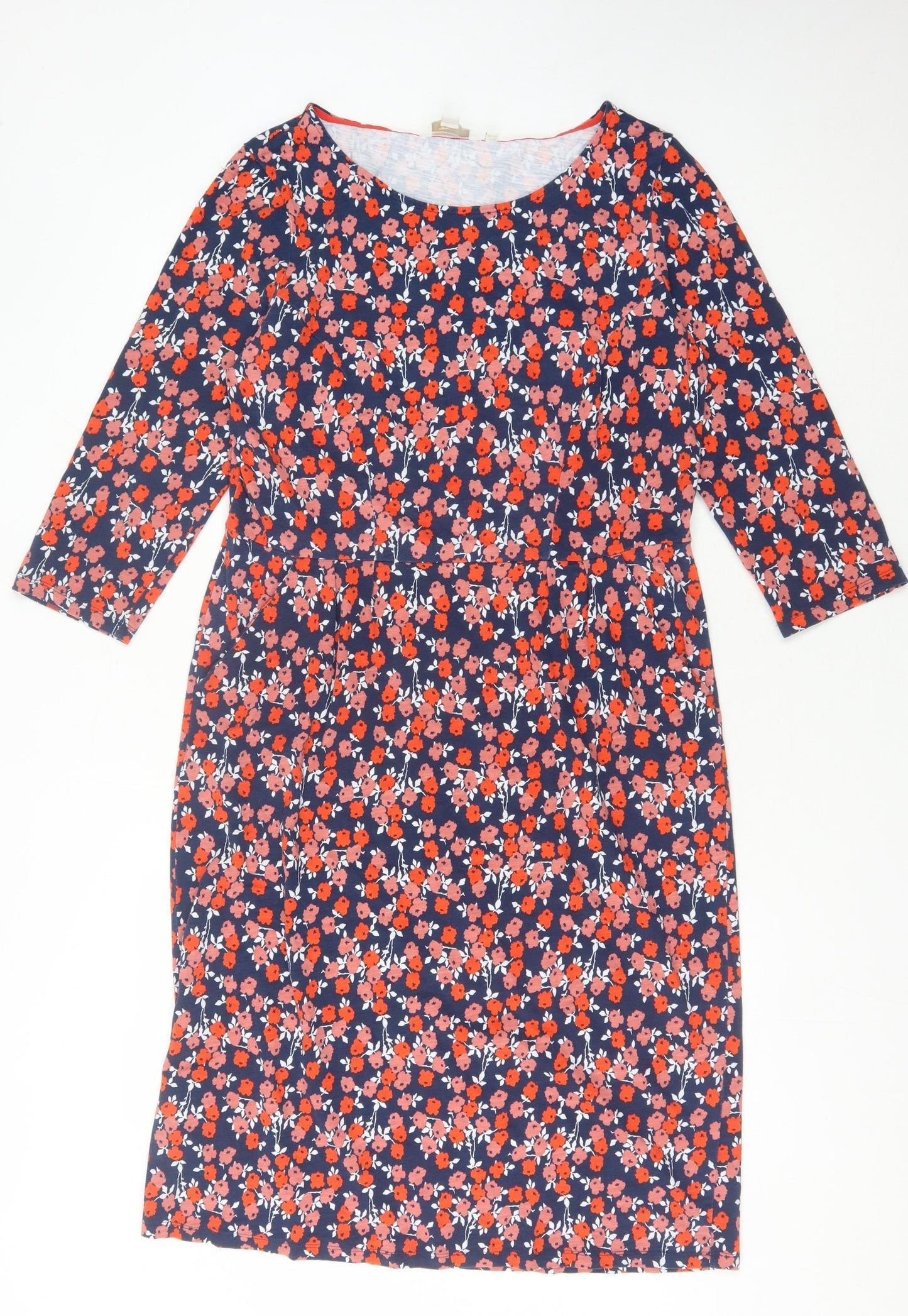 Boden Women's Floral Dress Size 16 Multicoloured