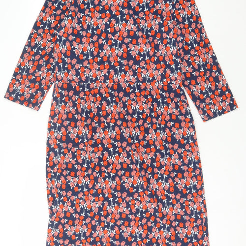 Boden Women's Floral Dress Size 16 Multicoloured