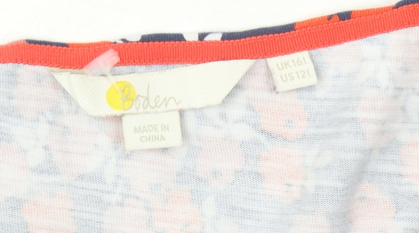 Boden Women's Floral Dress Size 16 Multicoloured