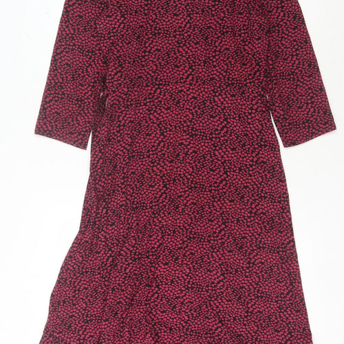 Phase Eight Women's Pink Animal Print Wrap Dress Size 14