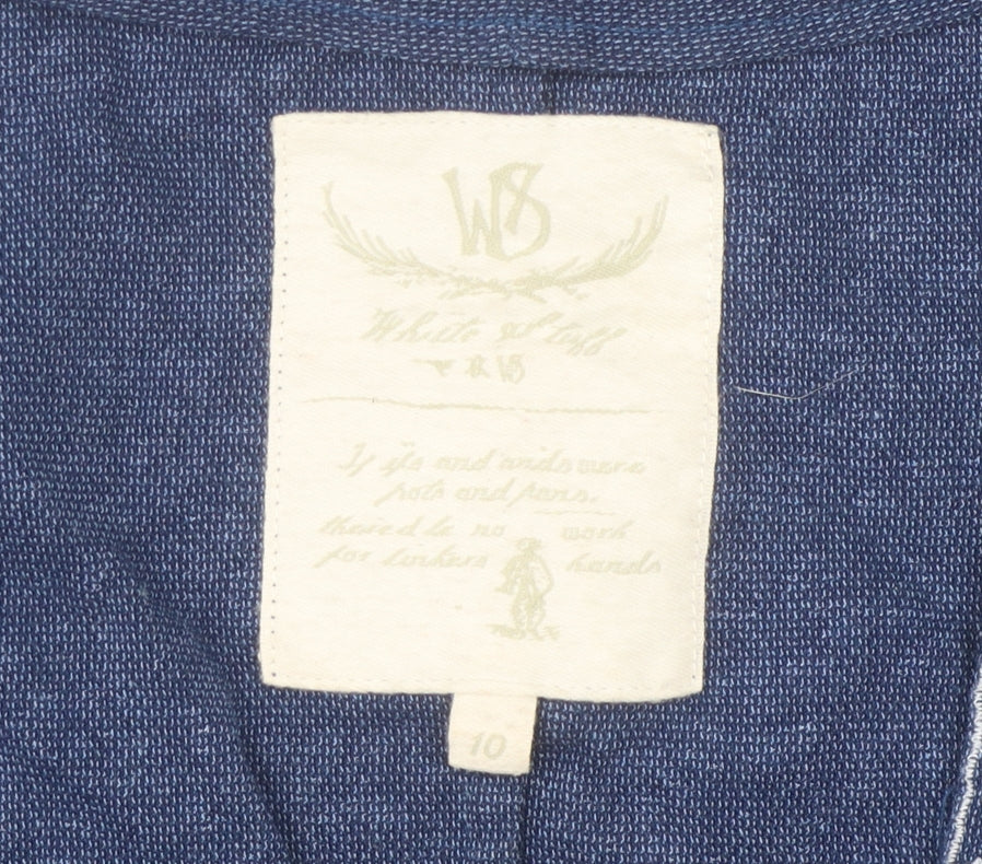 White Stuff Women's Blue Embroidered Kimono Size 10