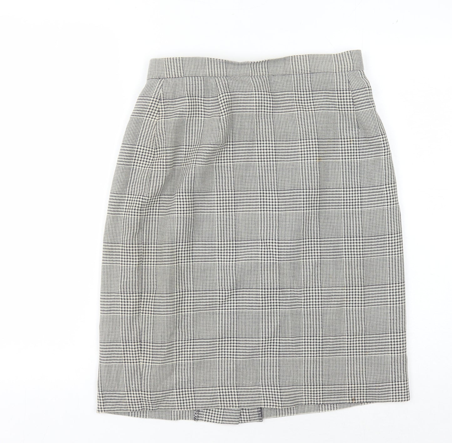 Jaeger Women's Grey Check Pencil Skirt - Size 12