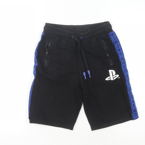 H&M Boys Black PlayStation Sweat Shorts, 11 Years