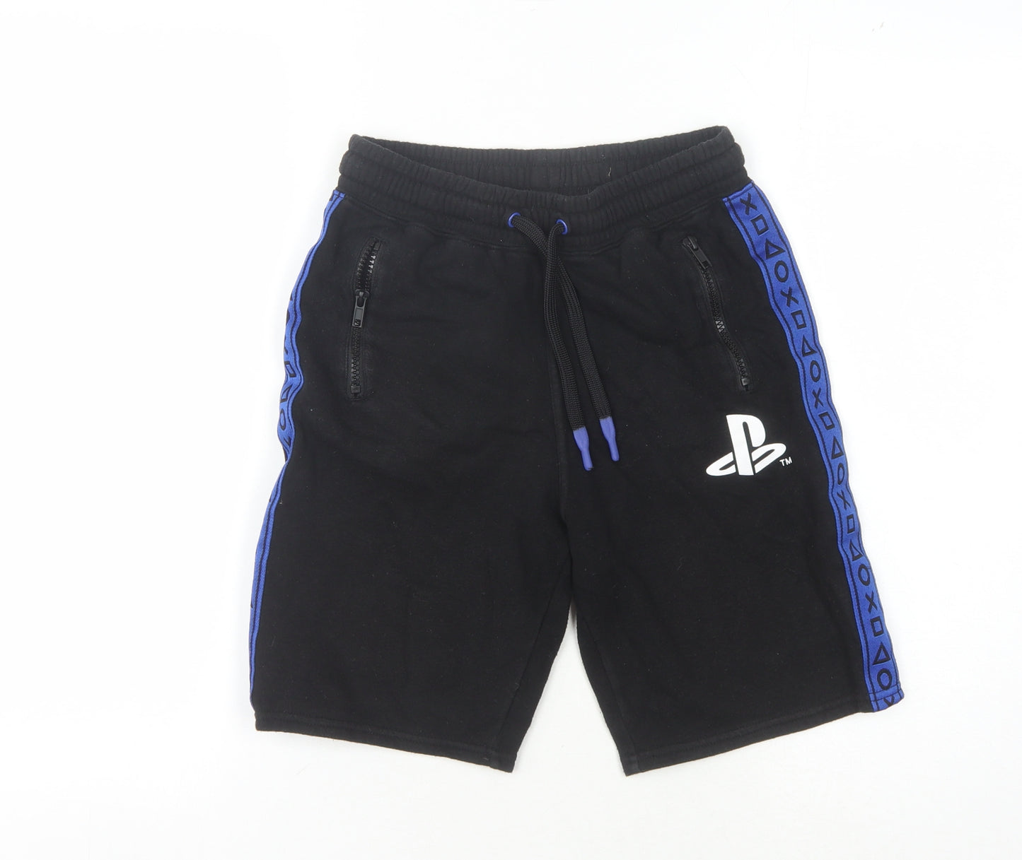H&M Boys Black PlayStation Sweat Shorts, 11 Years