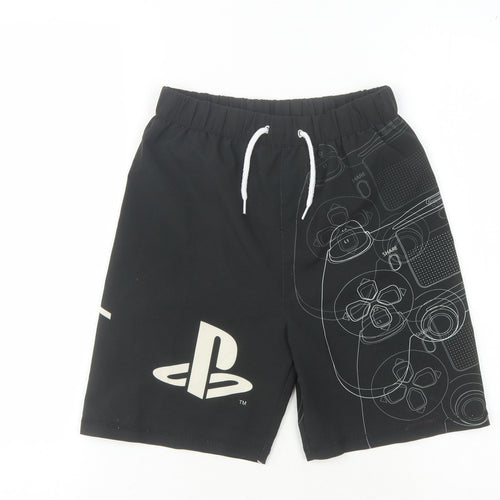Official Licensed Product Boys Black Athletic Shorts, Size 9-10