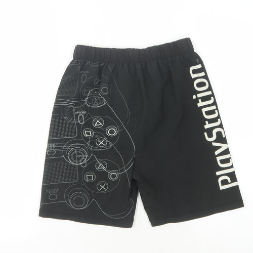 Official Licensed Product Boys Black Athletic Shorts, Size 9-10