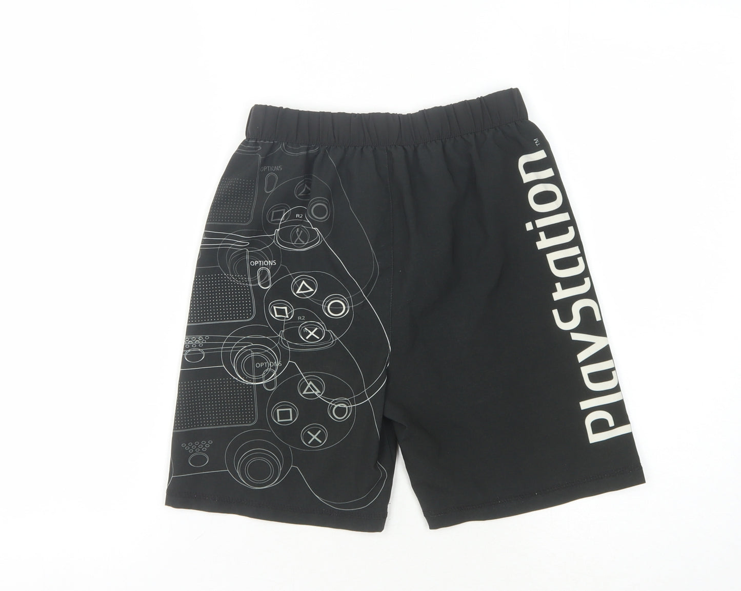 Official Licensed Product Boys Black Athletic Shorts, Size 9-10
