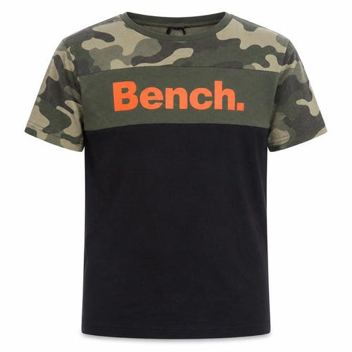 Bench Boys Black Green Camouflage T-Shirt 11-12 Years