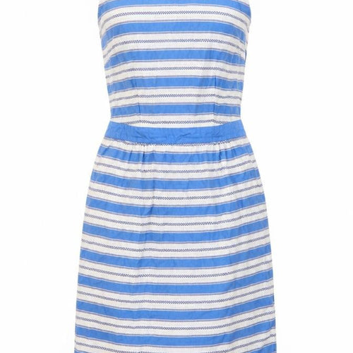 Boden Women Blue Striped Sleeveless Dress Size 10