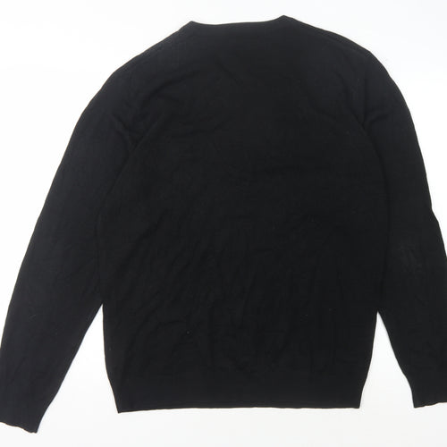 Pierre Cardin Men's Black XL V-Neck Pullover Jumper