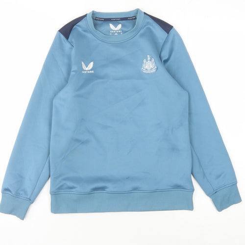 Castore Boys Blue Pullover Sweatshirt 14 Years, Football Logo