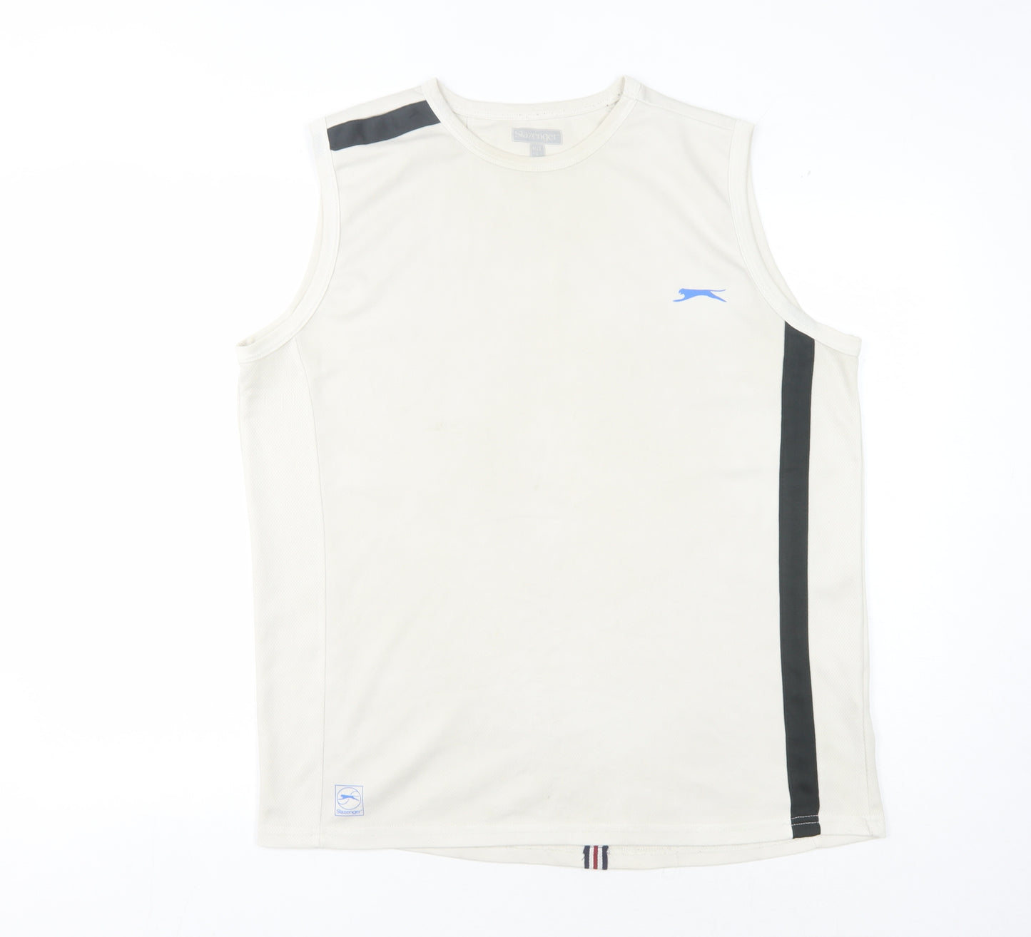 Mens Slazenger Beige Tank Top, Size L, Gym Essential