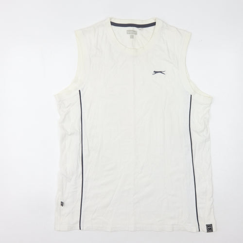 Slazenger Men's White Tank Top XL Gym Training