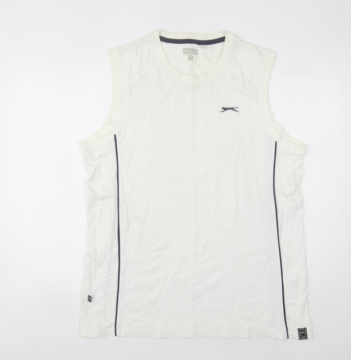 Slazenger Men's White Tank Top XL Gym Training