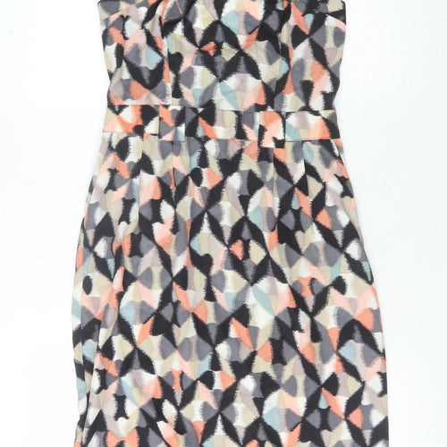 Warehouse Women's Multicoloured Geometric Dress Size 10
