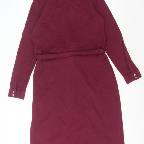 Boden Women's Red V-Neck Wrap Dress Size 12