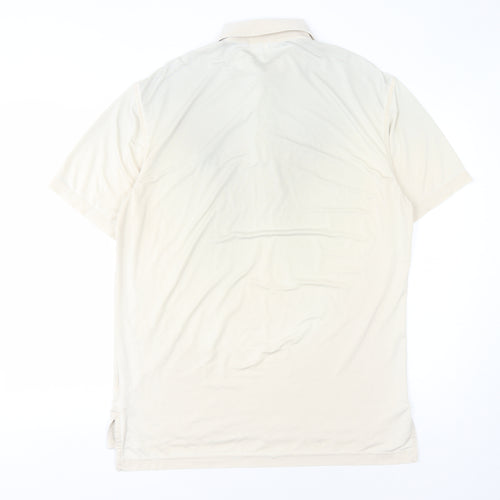 Peter Millar Men's Ivory Polo Shirt Size S
