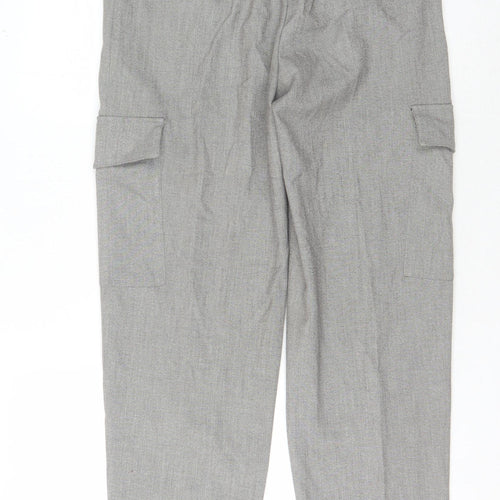 MNG Women's Grey Cargo Trousers Size 8 Casual