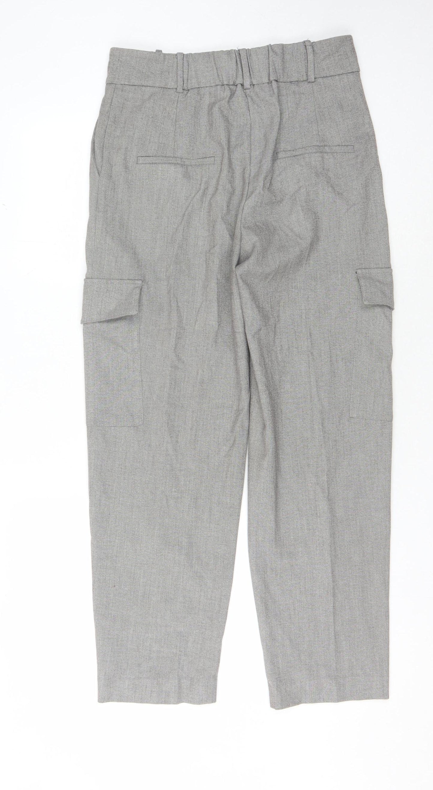 MNG Women's Grey Cargo Trousers Size 8 Casual