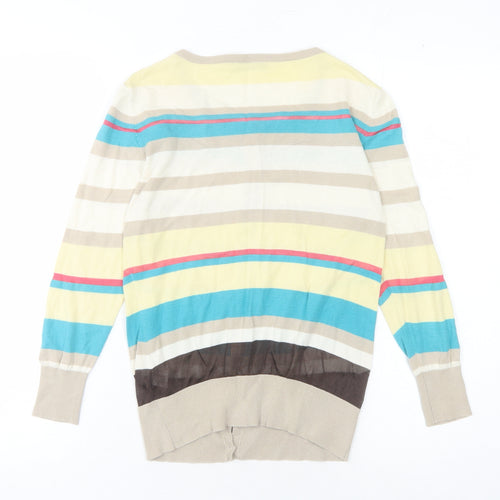 Oasis Women's Multicoloured Striped Cardigan S