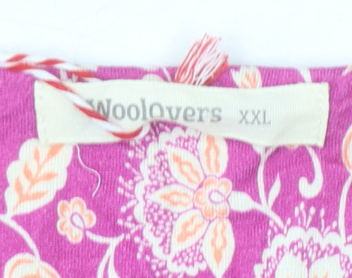 Woolovers Women's Pink Floral Shift Dress Size L